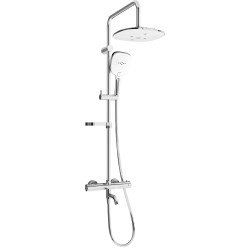 Mexen KX17  komplett Kád-Zuhany szett termosztátos  ,  króm/fehér - 779001791-02 Zuhany szett komplett Zuhany szett komplett 406594 Mexen