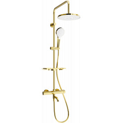 Mexen KT05  komplett Kád-Zuhany szett termosztátos  ,  arany/ fehér - 779000593-50 Zuhany szett komplett Zuhany szett komplett 406594 Mexen