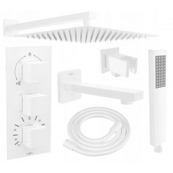 Mexen Cube DR02  komplett Kád-Zuhany szett  esöztetövel  25 cm,  fehér - 77503DR0225-20 Zuhany szett komplett Zuhany szett komplett 406594 Mexen