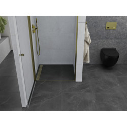 Mexen Pretoria   Zuhany ajtó nyíló 70 cm,  átlátszó ,  arany  - 852-070-000-50-00 Nyiló zuhany ajtó