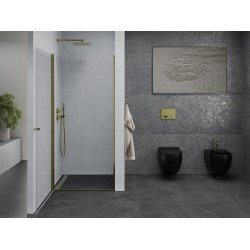 Mexen Pretoria   Zuhany ajtó nyíló 70 cm,  átlátszó ,  arany  - 852-070-000-50-00 Nyiló zuhany ajtó