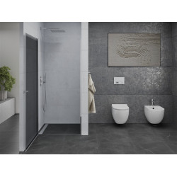 Mexen Pretoria   Zuhany ajtó nyíló 80 cm, grafit, króm - 852-080-000-01-40 Nyiló zuhany ajtó