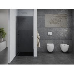 Mexen Pretoria   Zuhany ajtó nyíló 80 cm, grafit, króm - 852-080-000-01-40 Nyiló zuhany ajtó Nyiló zuhany ajtó 406594 Mexen