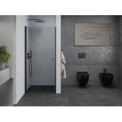 Mexen Pretoria   Zuhany ajtó nyíló 90 cm,  átlátszó ,  fekete - 852-090-000-70-00 Nyiló zuhany ajtó Nyiló zuhany ajtó 406594 Mexen