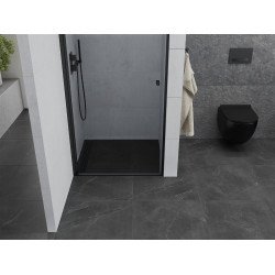Mexen Pretoria   Zuhany ajtó nyíló 90 cm,  átlátszó ,  fekete - 852-090-000-70-00 Nyiló zuhany ajtó