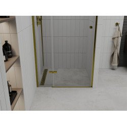 Mexen Roma   Zuhany ajtó nyíló 70 cm,  átlátszó ,  arany  - 854-070-000-50-00 Nyiló zuhany ajtó