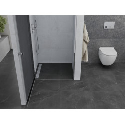 Mexen Pretoria   Zuhany ajtó nyíló 90 cm, grafit, króm - 852-090-000-01-40 Nyiló zuhany ajtó