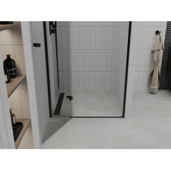 Mexen Roma   Zuhany ajtó nyíló 70 cm,  átlátszó ,  fekete - 854-070-000-70-00 Nyiló zuhany ajtó