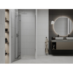 Mexen Roma   Zuhany ajtó nyíló 80 cm,  átlátszó , króm - 854-080-000-01-00 Nyiló zuhany ajtó