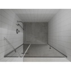 Mexen Roma   Zuhany ajtó nyíló 80 cm, grafit, króm - 854-080-000-01-40 Nyiló zuhany ajtó