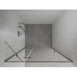 Mexen Roma   Zuhany ajtó nyíló 90 cm,  átlátszó , króm - 854-090-000-01-00 Nyiló zuhany ajtó
