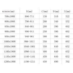 Mexen Roma   Zuhany ajtó nyíló 100 cm,  átlátszó , króm - 854-100-000-01-00 Nyiló zuhany ajtó