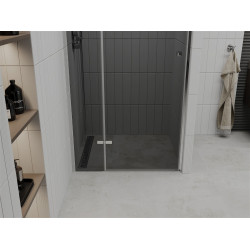 Mexen Roma   Zuhany ajtó nyíló 100 cm, grafit, króm - 854-100-000-01-40 Nyiló zuhany ajtó