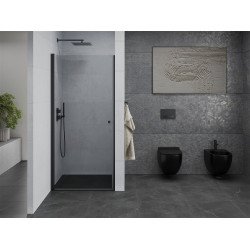 Mexen Pretoria   Zuhany ajtó nyíló 100 cm,  átlátszó ,  fekete - 852-100-000-70-00 Nyiló zuhany ajtó