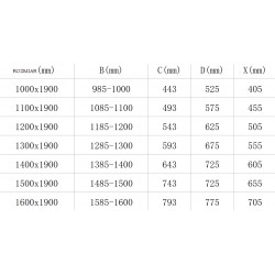 Mexen  Omega 8 mm   Zuhany ajtó csúszó   100 cm,  átlátszó ,  arany  - 825-100-000-50-00 Csúszó zuhany ajtó