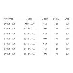 Mexen  Omega 8 mm   Zuhany ajtó csúszó   100 cm,  átlátszó ,  fekete - 825-100-000-70-00 Csúszó zuhany ajtó