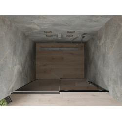 Mexen  Omega 8 mm   Zuhany ajtó csúszó   100 cm, grafit, króm - 825-100-000-01-40 Csúszó zuhany ajtó