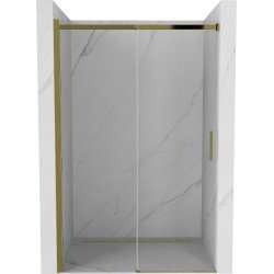Mexen  Omega 8 mm   Zuhany ajtó csúszó   120 cm,  átlátszó ,  arany  - 825-120-000-50-00 Csúszó zuhany ajtó Zuhany  ajtó 406594 Mexen