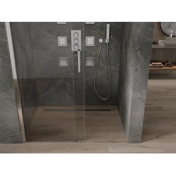 Mexen  Omega 8 mm   Zuhany ajtó csúszó   140 cm,  átlátszó , króm - 825-140-000-01-00 Csúszó zuhany ajtó