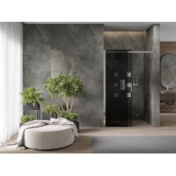 Mexen  Omega 8 mm   Zuhany ajtó csúszó   140 cm, grafit, króm - 825-140-000-01-40 Csúszó zuhany ajtó