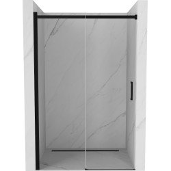 Mexen  Omega 8 mm   Zuhany ajtó csúszó   150 cm,  átlátszó ,  fekete - 825-150-000-70-00 Csúszó zuhany ajtó Zuhany  ajtó 406594 Mexen