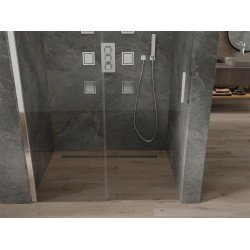 Mexen  Omega 8 mm   Zuhany ajtó csúszó   160 cm,  átlátszó , króm - 825-160-000-01-00 Csúszó zuhany ajtó