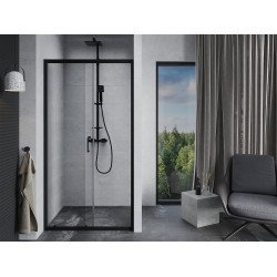 Mexen Apia  Zuhany ajtó csúszó   110 cm,  átlátszó ,  fekete - 845-110-000-70-00 Csúszó zuhany ajtó