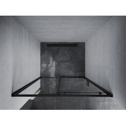 Mexen Apia  Zuhany ajtó csúszó   90 cm,  átlátszó ,  fekete - 845-090-000-70-00 Csúszó zuhany ajtó