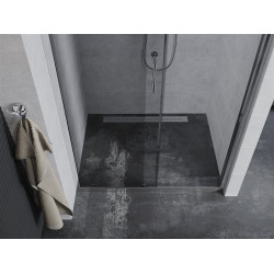 Mexen Apia  Zuhany ajtó csúszó   95 cm,  átlátszó , króm - 845-095-000-01-00 Csúszó zuhany ajtó
