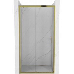 Mexen Apia  Zuhany ajtó csúszó   90 cm,  átlátszó ,  arany  - 845-090-000-50-00 Csúszó zuhany ajtó Zuhany  ajtó 406594 Mexen