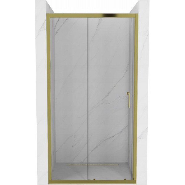 Mexen Apia  Zuhany ajtó csúszó   105 cm,  átlátszó ,  arany  - 845-105-000-50-00 Csúszó zuhany ajtó