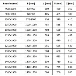 Mexen Apia  Zuhany ajtó csúszó   105 cm,  átlátszó ,  arany  - 845-105-000-50-00 Csúszó zuhany ajtó