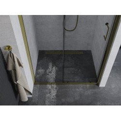 Mexen Apia  Zuhany ajtó csúszó   110 cm,  átlátszó ,  arany  - 845-110-000-50-00 Csúszó zuhany ajtó