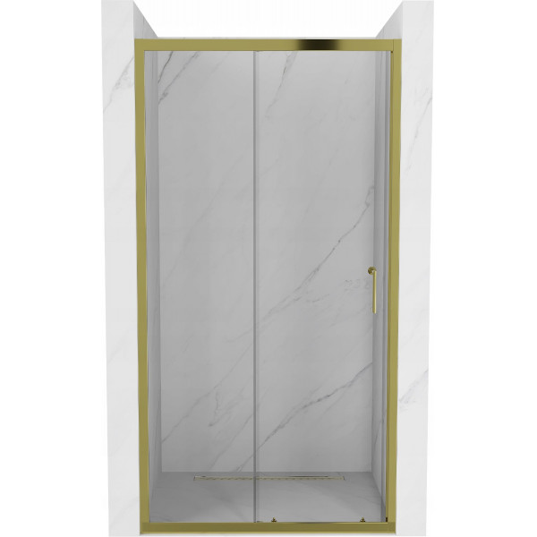 Mexen Apia  Zuhany ajtó csúszó   115 cm,  átlátszó ,  arany  - 845-115-000-50-00 Csúszó zuhany ajtó