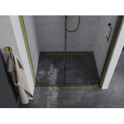 Mexen Apia  Zuhany ajtó csúszó   115 cm,  átlátszó ,  arany  - 845-115-000-50-00 Csúszó zuhany ajtó