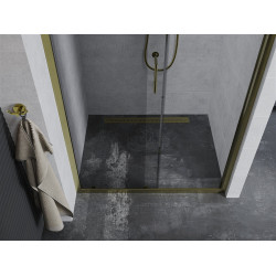 Mexen Apia  Zuhany ajtó csúszó   115 cm,  átlátszó ,  arany  - 845-115-000-50-00 Csúszó zuhany ajtó