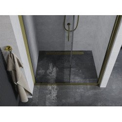 Mexen Apia  Zuhany ajtó csúszó   115 cm,  átlátszó ,  arany  - 845-115-000-50-00 Csúszó zuhany ajtó