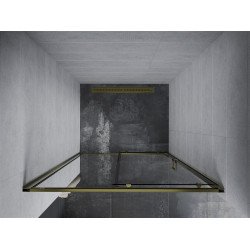 Mexen Apia  Zuhany ajtó csúszó   115 cm,  átlátszó ,  arany  - 845-115-000-50-00 Csúszó zuhany ajtó