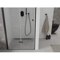 Mexen Lima  Zuhanyajtó csukló  70 cm,  átlátszó ,  fekete- 856-070-000-70-00 Csukló zuhany ajtó