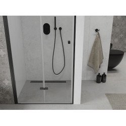 Mexen Lima  Zuhanyajtó csukló  70 cm,  átlátszó ,  fekete- 856-070-000-70-00 Csukló zuhany ajtó