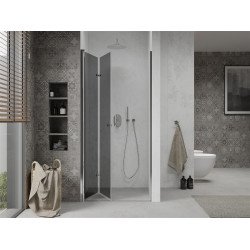 Mexen Lima  Zuhanyajtó csukló  70 cm, grafit, króm - 856-070-000-01-40 Csukló zuhany ajtó
