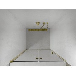 Mexen Lima  Zuhanyajtó csukló  80 cm,  átlátszó ,  arany  - 856-080-000-50-00 Csukló zuhany ajtó