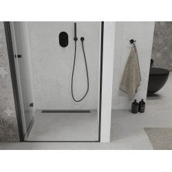 Mexen Lima  Zuhanyajtó csukló  80 cm,  átlátszó ,  fekete- 856-080-000-70-00 Csukló zuhany ajtó