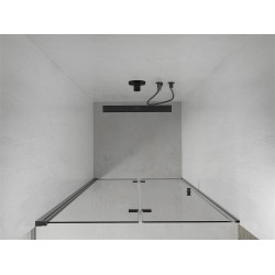 Mexen Lima  Zuhanyajtó csukló  120 cm,  átlátszó ,  fekete- 856-120-000-70-00 Csukló zuhany ajtó