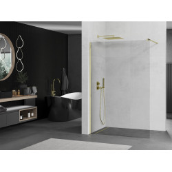 Mexen Kioto Walk-In Zuhanyfal 50 x 200 cm,  átlátszó üveg 8 mm,  arany  - 800-050-101-50- Walk-In Zuhanyfal Walk-In Zuhanyfal 406594 Mexen