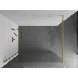 Mexen Kioto Walk-In Zuhanyfal 50 x 200 cm,  átlátszó üveg 8 mm,  arany  - 800-050-101-50- Walk-In Zuhanyfal