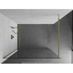 Mexen Kioto Walk-In Zuhanyfal 90 x 200 cm,  átlátszó üveg 8 mm,  arany  - 800-090-101-50- Walk-In Zuhanyfal
