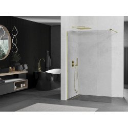 Mexen Kioto Walk-In Zuhanyfal 160 x 200 cm,  átlátszó üveg 8 mm,  arany  - 800-160-101-50- Walk-In Zuhanyfal Walk-In Zuhanyfal 406594 Mexen