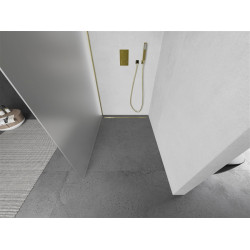 Mexen Kioto Walk-In Zuhanyfal 70 x 200 cm,   szatén  8 mm,  arany  - 800-070-101-50-3 Walk-In Zuhanyfal