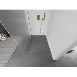 Mexen Kioto Walk-In Zuhanyfal 90 x 200 cm,   szatén  8 mm,  arany  - 800-090-101-50-3 Walk-In Zuhanyfal